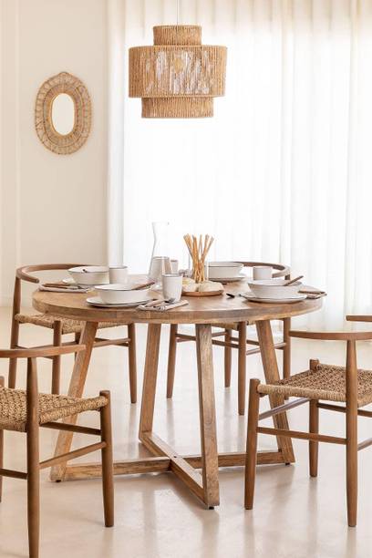 Fusion A-0008 Solid Wood 4 Seater Dining Table