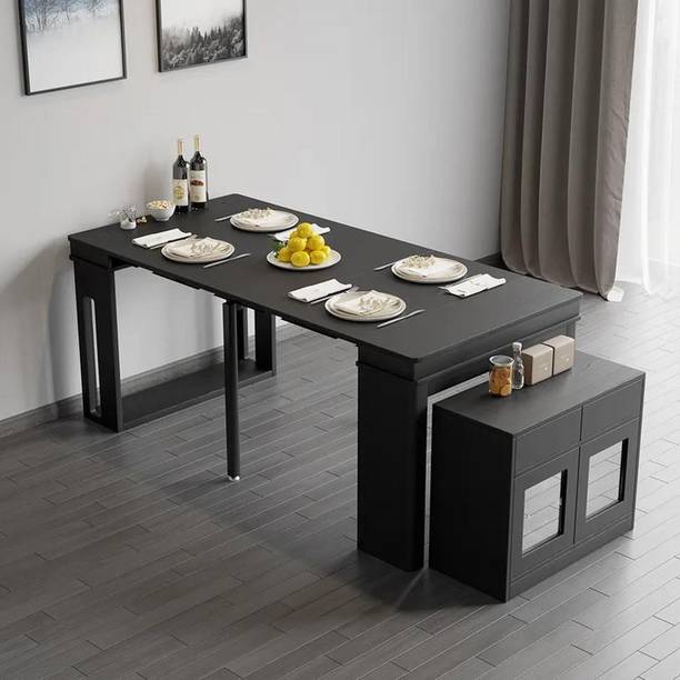 NG Decor Modern Extendable Dining Table Rectangle Sideboard with Storage Engineered Wood 8 Seater Dining Table