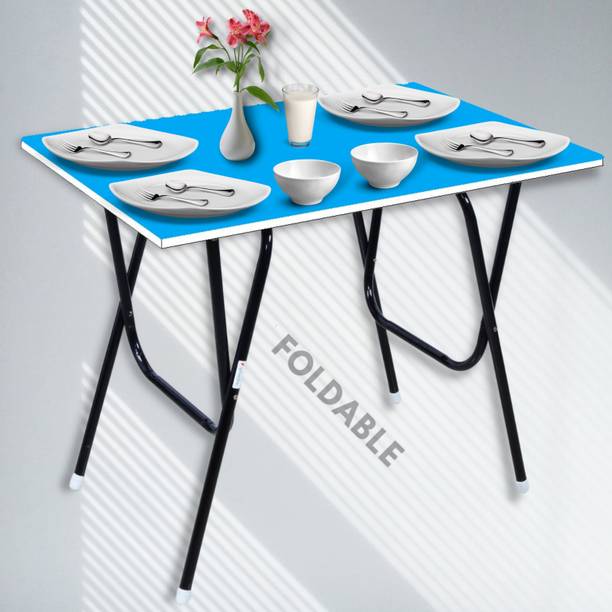 EuroQon Space Saver Foldable Imported Wood Engineered Wood 4 Seater Dining Table