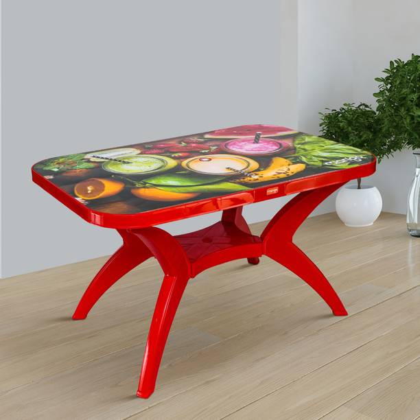 Furniture Yard Mango Party Outdoor Cafeteria Plastic 4 Seater Dining Table