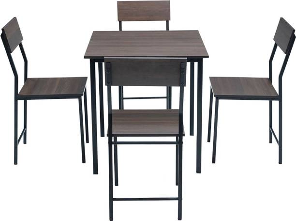 furniba Dining Table | Metal Frame | Sapce Saving | Engineered Wood 4 Seater Dining Table