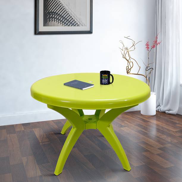 TrendyLivings Casino Round Shaped Plastic 4 Seater Dining Table