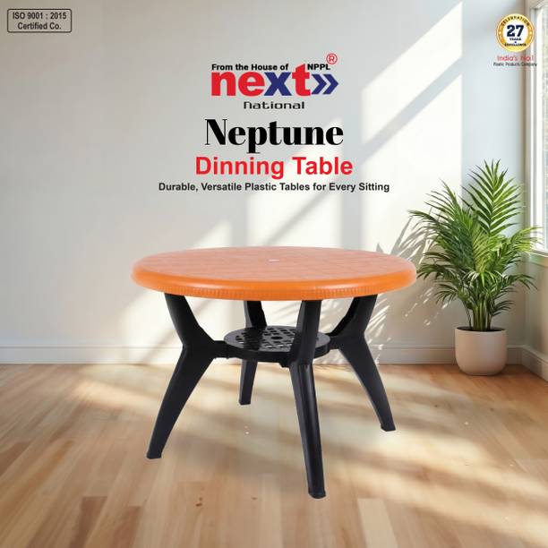 next NPPL NEPTUNE Heavy Duty Center | Round Table for Home,Garden, Office,Balcony, Outdoor Plastic 4 Seater Dining Table