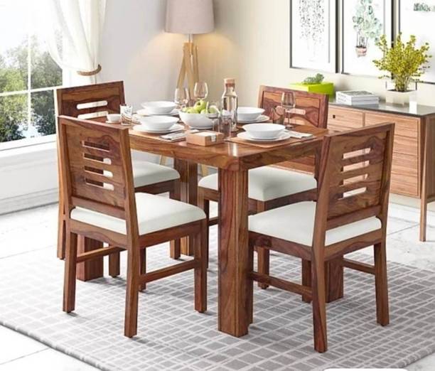 SHREE GANESH ART Solid Wood 4 Seater Dining Table