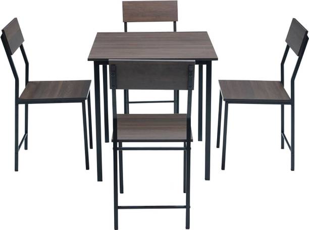 furniba Dining Table | Metal Frame | Sapce Saving | Engineered Wood 4 Seater Dining Table