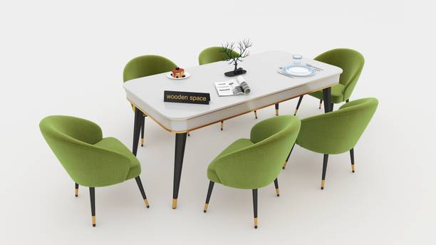 Woodenspace Solid Wood 6 Seater Wooden Dining Set for Dining Room & Kitchen| Rosewood Solid Wood 6 Seater Dining Table