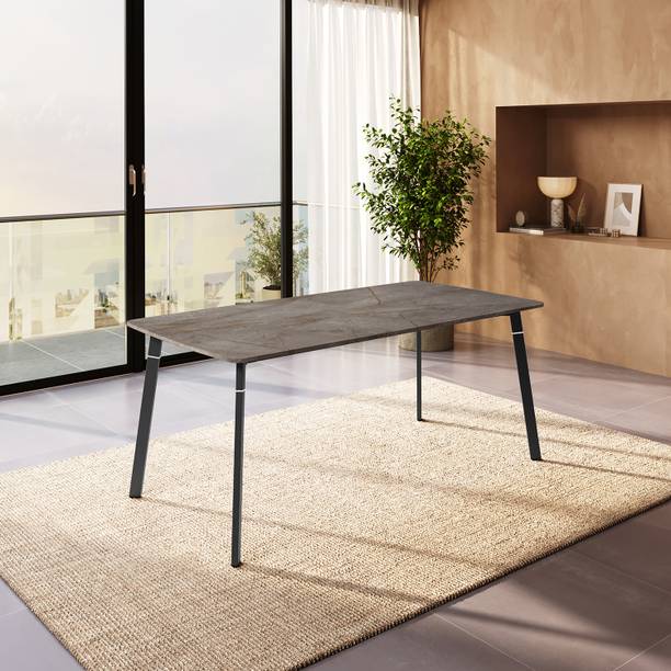 Interio by Godrej Aclectic Metal 6 Seater Dining Table