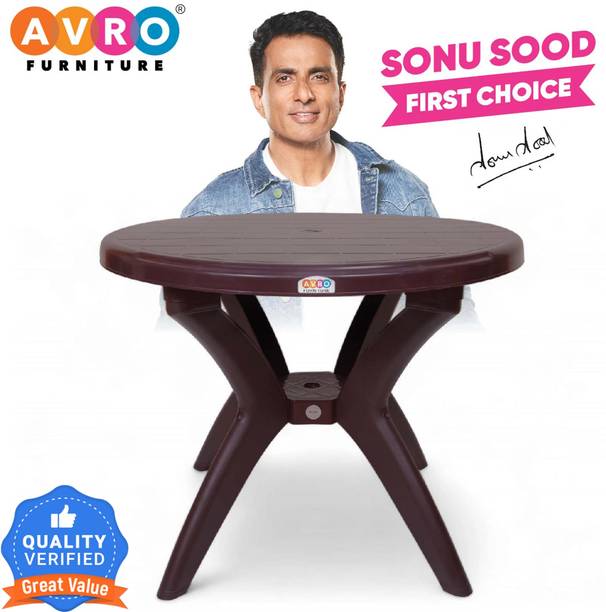 AVRO furniture AVRO Alfa Round Table 4 Seater Dining Table Plastic 6 Seater Dining Table