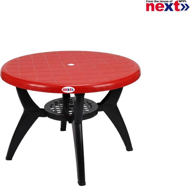 next NPPL NEPTUNE Heavy Duty Center | Round Table for Home,Garden, Office,Balcony, Outdoor Plastic 4 Seater Dining Table