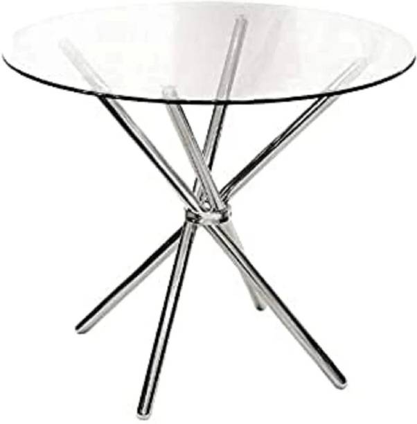 ND Stainless Steel Contemporary Heavy Duty Dining Table Metal Stand Without Glass Glass 4 Seater Dining Table