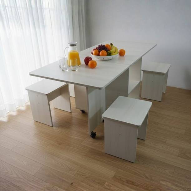 SPECIALITY PANELS Folding dining Table with Crockery unit & installation provided by brand Engineered Wood 4 Seater Dining Table
