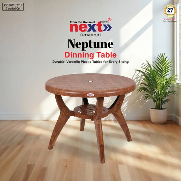 next NPPL NEPTUNE Heavy Duty Center | Round Table for Home,Garden, Office,Balcony, Outdoor Plastic 4 Seater Dining Table