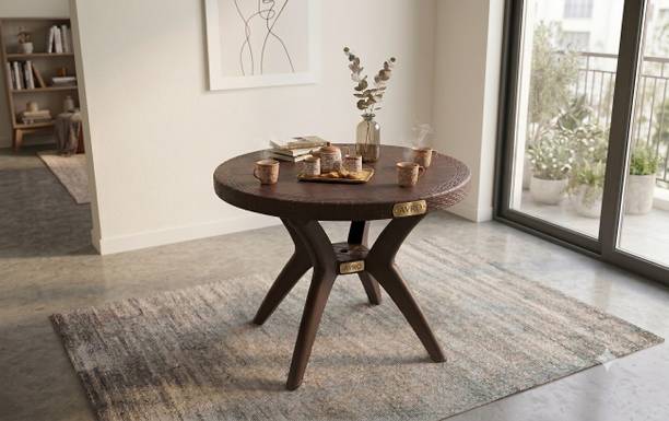 AVRO furniture AVRO ALFA Round Plastic Dining Table Plastic 6 Seater Dining Table