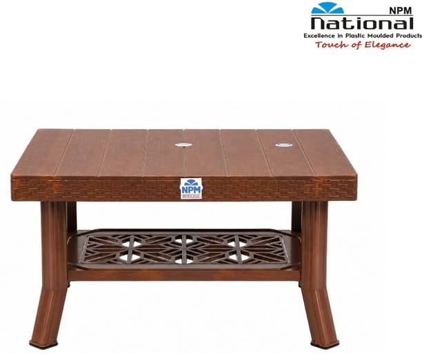 NPM NATIONAL VEGAS Plastic Center Table for Home & Garden | Heavy Duty Plastic 4 Seater Dining Table