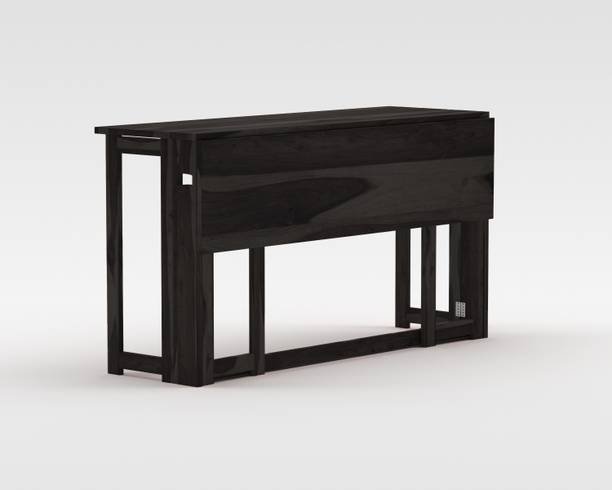 kingwood furniture Seoul Foldable Sheesham Solid Wood 4 Seater Dining Table
