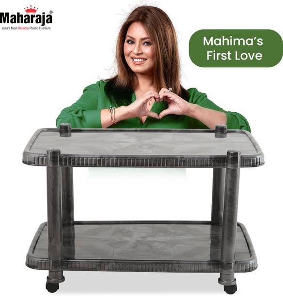 MAHARAJA Plastic Coffee Table- Silver Plastic Coffee Table DIY(Do-It-Yourself) Plastic 4 Seater Dining Table