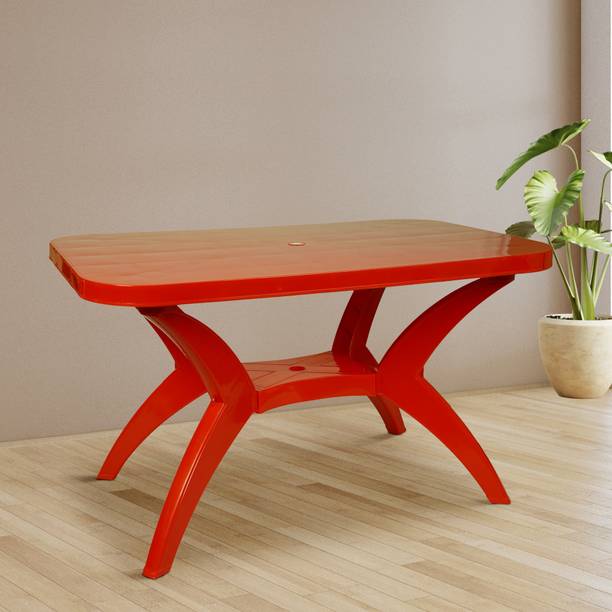 Furniture Yard Mango Party Outdoor Cafeteria Plastic 4 Seater Dining Table