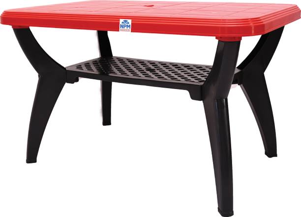 NPM NATIONAL MAHARAJA Plastic Center Table with Storage Shelf for Living Room | Coffee Table Plastic 4 Seater Dining Table