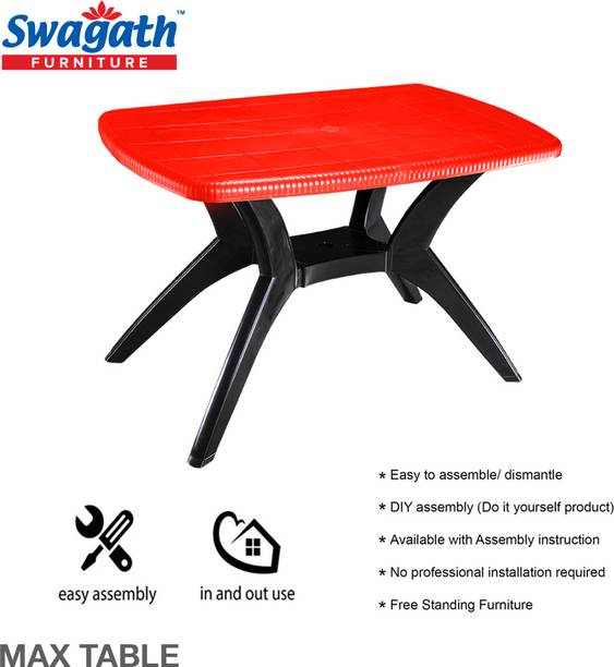 swagath furniture MAX Only Dining Table Plastic 4 Seater Dining Table