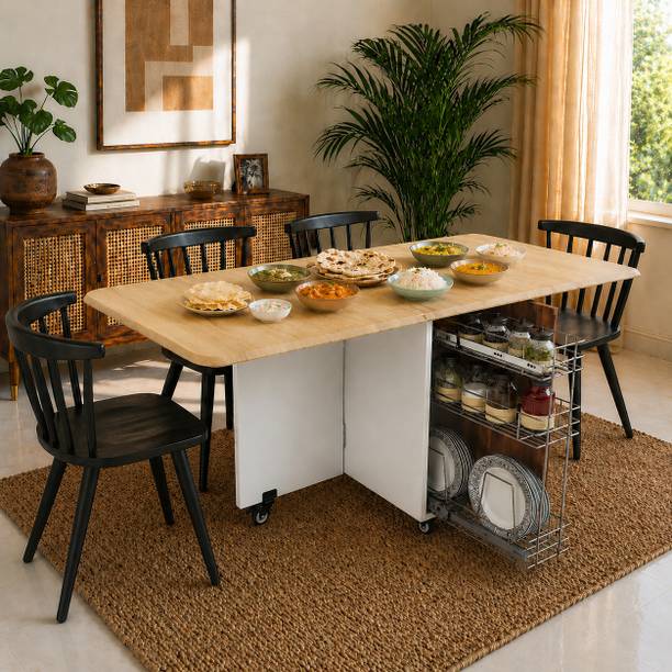 Studio Kook Abba Engineered Wood 6 Seater Dining Table