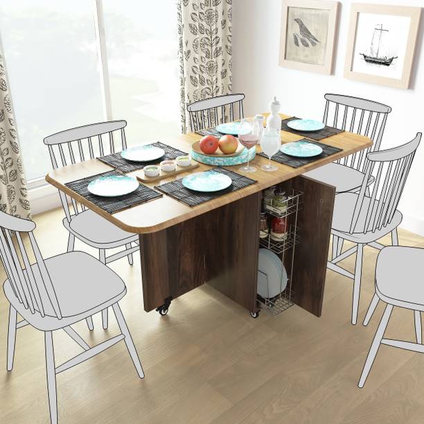 Studio Kook Abba Engineered Wood 6 Seater Dining Table