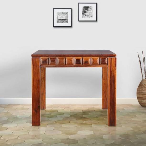 Wopno Furniture Wooden 4 Seater Dining Table Only | Table for Living Room and Kitchen Solid Wood 4 Seater Dining Table