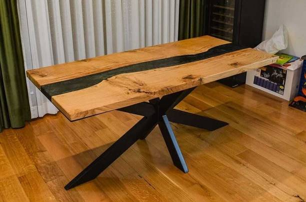 haath shala Metal 6 Seater Dining Table