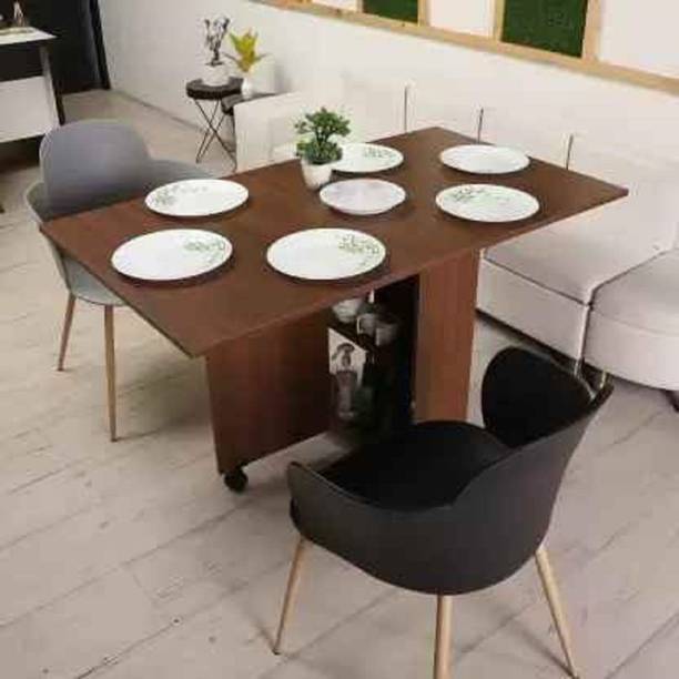 FUNLOOF Engineered Wood 6 Seater Dining Table Engineered Wood 4 Seater Dining Table