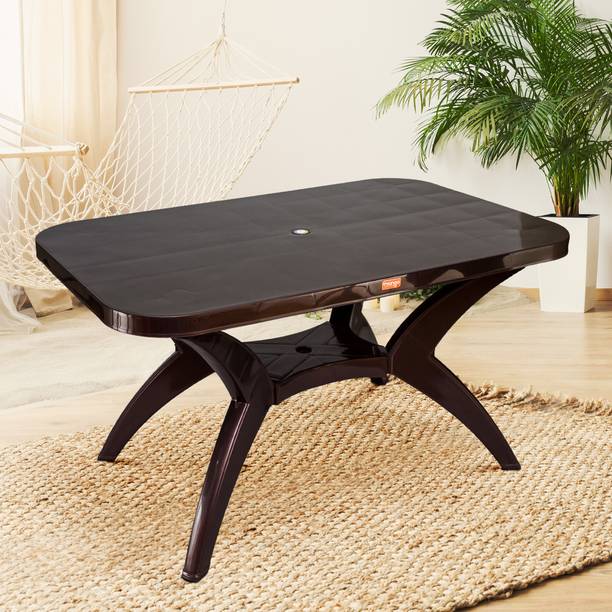 Furniture Yard Mango Party Outdoor Cafeteria Plastic 4 Seater Dining Table