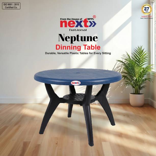 next NPPL NEPTUNE Heavy Duty Center | Round Table for Home,Garden, Office,Balcony, Outdoor Plastic 4 Seater Dining Table
