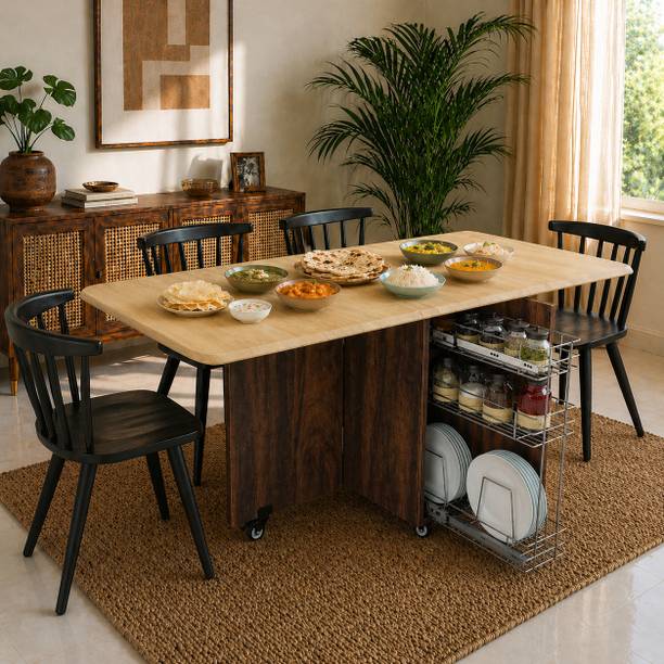 Studio Kook Abba Engineered Wood 6 Seater Dining Table