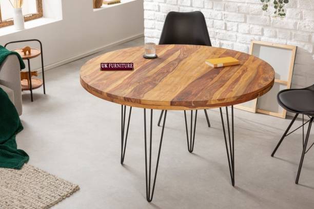 UK FURNITURE Sheesham Wood Solid Wood 4 Seater Dining Table