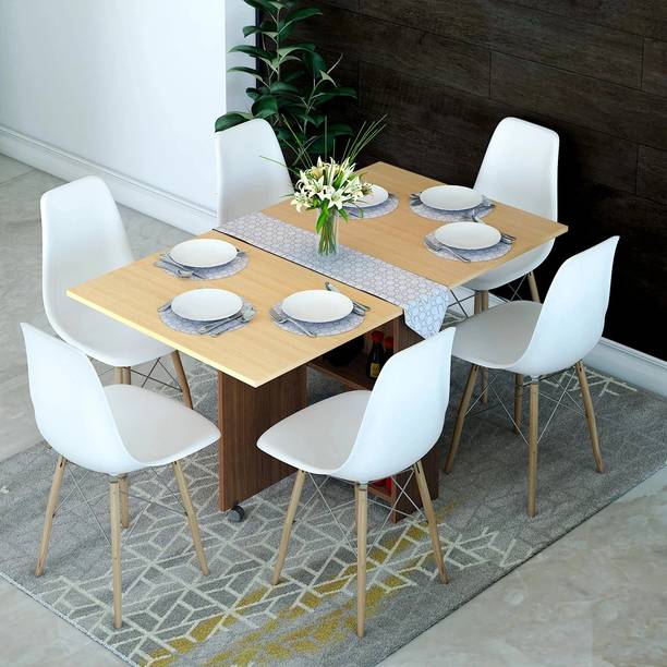 Pengu Engineered Wood 6 Seater Dining Table