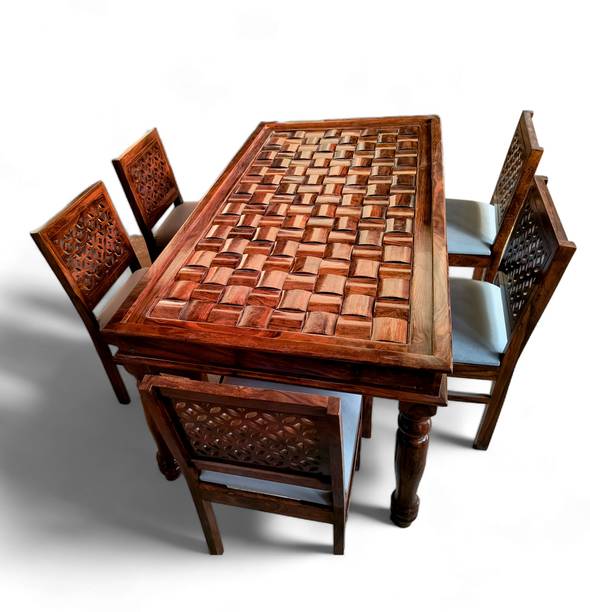 HITESH Nivar dining table Solid Wood 6 Seater Dining Table