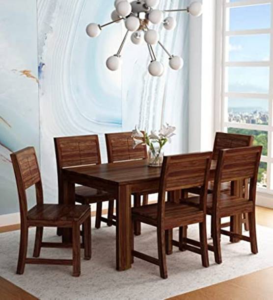 SHRI RAM ENTERPERISES Sheesham wood Dining Table Set For Living Room Solid Wood 6 Seater Dining Table