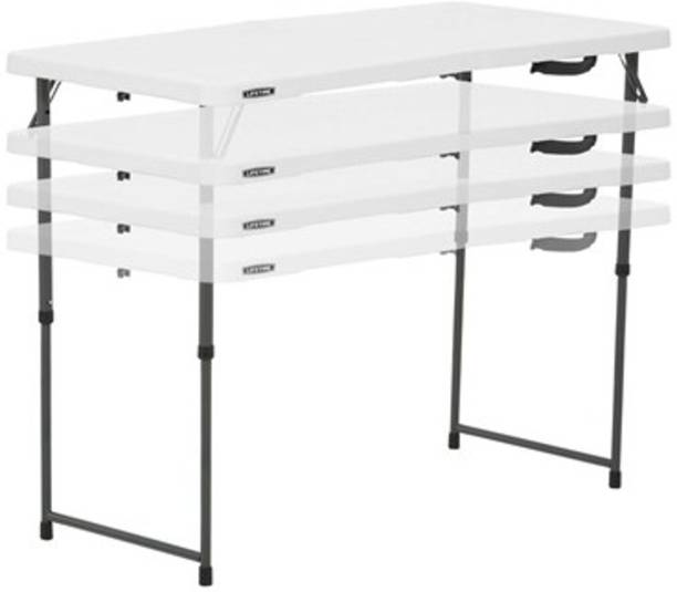 Lifetime Lifetime 4-Foot Adjustable Fold-In-Half Table (Light Commercial) Plastic 2 Seater Dining Table