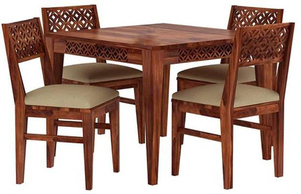 PAREEK FURNITURES dining table 4 seater Solid Wood 4 Seater Dining Table