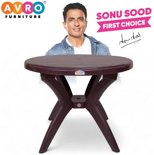 एवरो फर्नीचर AVRO Alfa Round Table 4 Seater Dining Table Plastic 6 सीटर डाइनिंग टेबल