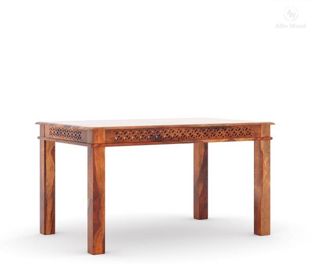 Allie Wood Rosewood ( Sheesham ) Solid Wood 6 Seater Dining Table