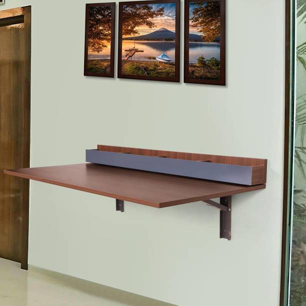 Buildream Wall Mount Space Saving Folding Dining Table 4 Seater Engineered Wood Engineered Wood 4 Seater Dining Table