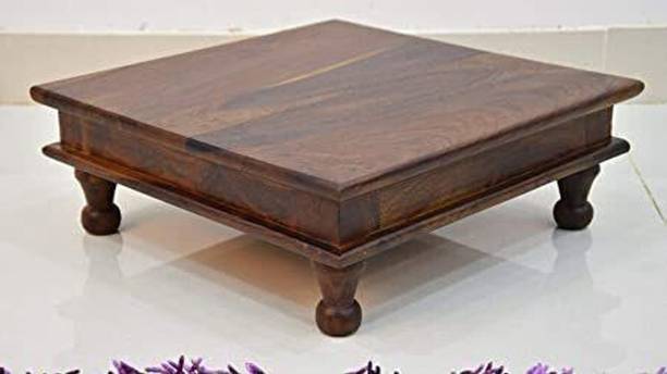 jangid Handicraft Walnut Coffee Table Solid Wood 1 Seater Dining Table