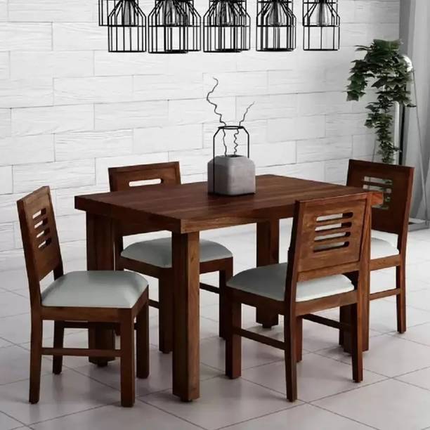 Lakewood Furniture Wooden Dining Table with 4 Chairs Solid Wood 4 Seater Dining Table