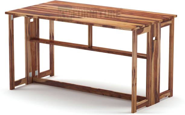 kingwood furniture Kingwood Furniture Seoul Foldable Sheesham Solid Wood 4 Seater Dining Table