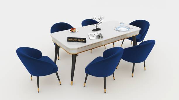 Woodenspace Solid Wood 6 Seater Wooden Dining Set for Dining Room & Kitchen| Rosewood Solid Wood 6 Seater Dining Table