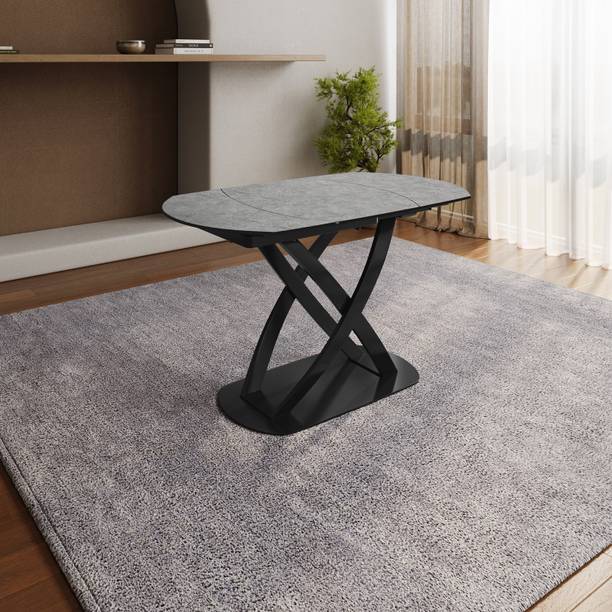 Interio by Godrej Trento 46 4-to-6 Seater Extendable Metal 6 Seater Dining Table