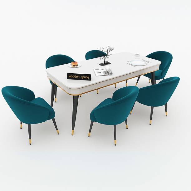 Woodenspace Solid Wood 6 Seater Wooden Dining Set for Dining Room & Kitchen| Rosewood Solid Wood 6 Seater Dining Table