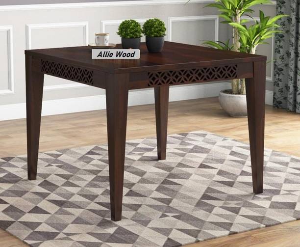 Cherry Wood Sheesham ( Rosewood ) Solid Wood 4 Seater Dining Table