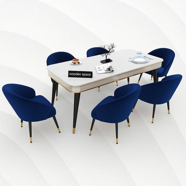 Woodenspace Solid Wood 6 Seater Wooden Dining Set for Dining Room & Kitchen| Rosewood Solid Wood 6 Seater Dining Table