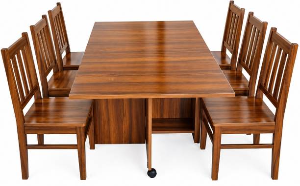 ARADHYA SNIGDHA ENTERPRISE SUPER COMFORT FOLDABLE TABLE Engineered Wood 6 Seater Dining Table
