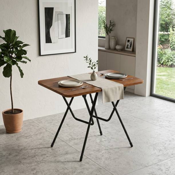 DECORIUM TeeToo Engineered Wood 2 Seater Dining Table